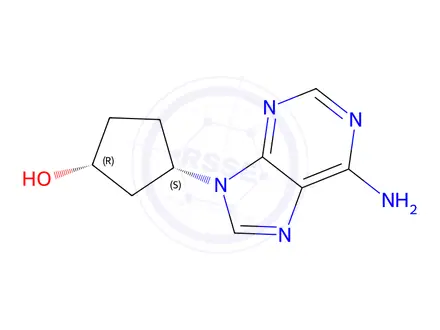 Chemical structure of 3-(6-amino-9H-purin-9-yl)-cyclopentanol