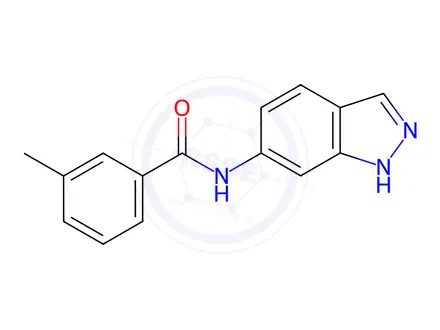 Chemical structure of Benzamide, N-1H-indazol-6-yl-3-methyl-(9CI)