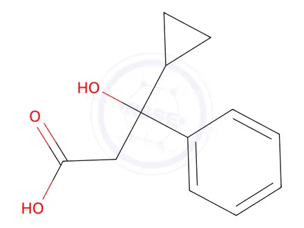 Chemical structure of 3-cyclopropyl-3-hydroxy-3-phenylpropanoic Acid