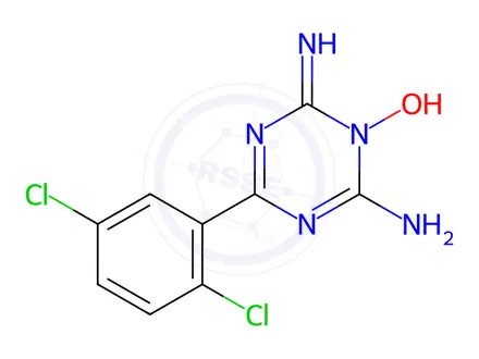 Chemical structure of 2,6-Diamino-4-(2,5-dichlorophenyl)-1,3,5-triazine 1-oxide