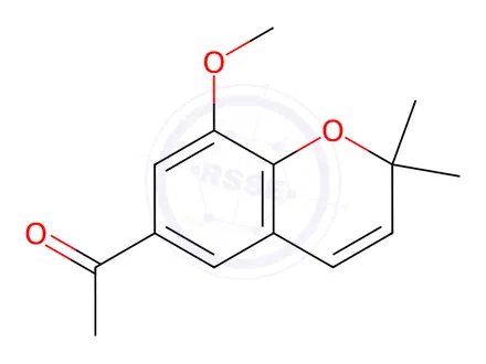 Chemical structure of 6-Acetyl-8-methoxy-2,2-dimethyl-2H-1-benzopyran