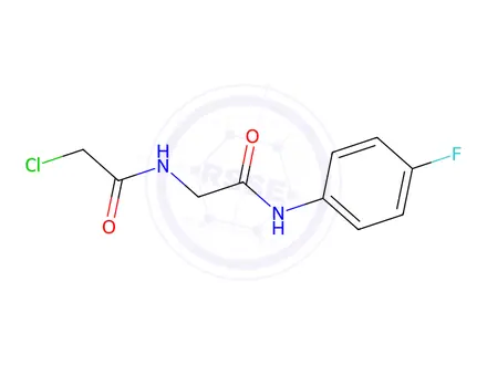 Chemical structure of 2-Chloro-N-(2-((4-fluorophenyl)amino)-2-oxoethyl)acetamide