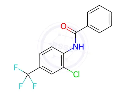 Chemical structure of N-(2-chloro-4-(trifluoromethyl)phenyl)benzamide