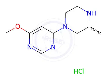 Chemical structure of 4-Methoxy-6-(3-Methyl-piperazin-1-yl)-pyriMidine hydrochloride