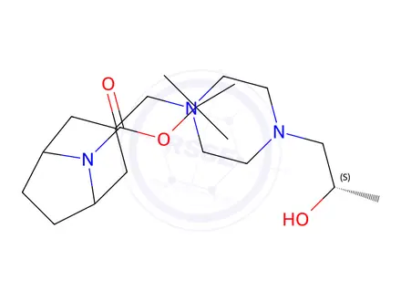 Chemical structure of tert-butyl 3-[[4-[(2S)-2-hydroxypropyl]piperazin-1-yl]methyl]-8-azabicyclo[3.2.1]octane-8-carboxylate