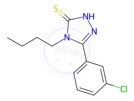 Chemical structure of 4-Butyl-5-(3-Chlorophenyl)-4h-1,2,4-Triazol-3-Ylhydrosulfide