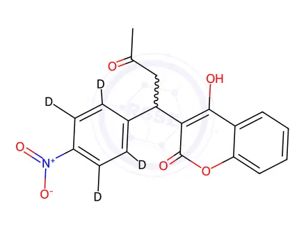 Chemical structure of Acenocoumarol-D5
