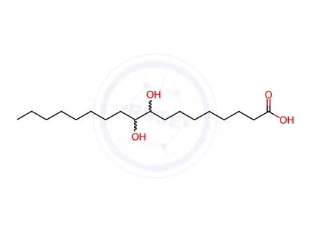 Chemical structure of 9,10-Dihydroxystearic Acid