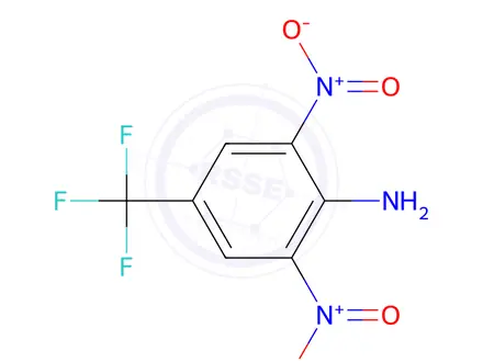 Chemical structure of Benzenamine, 2,6-dinitro-4-(trifluoromethyl)-