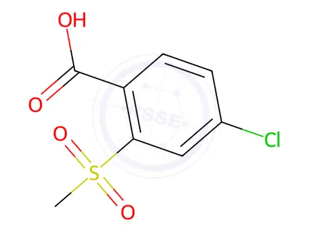 Chemical structure of 4-Chloro-2-(methylsulfonyl)benzoic Acid