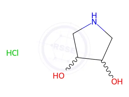 Chemical structure of (3S,4S)-Pyrrolidine-3,4-diolHydrochloride