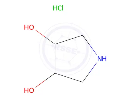 Chemical structure of Pyrrolidine-3,4-diol hydrochloride