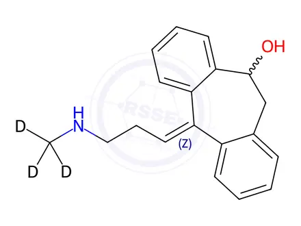 Chemical structure of (E)-10-Hydroxy Nortriptyline-d3