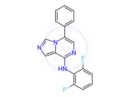 Chemical structure of N-(2,6-Difluorophenyl)-5-phenylimidazo[1,5-a]pyrazin-8-amine