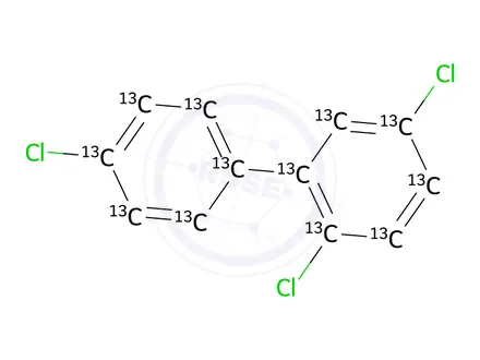Chemical structure of 2,4',5-Trichlorobiphenyl-13C12