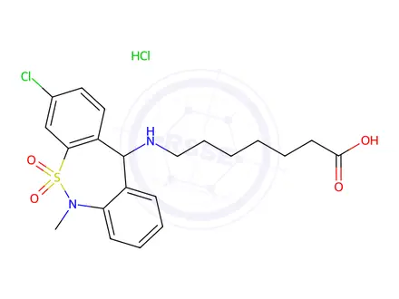 Chemical structure of Tianeptine HCl