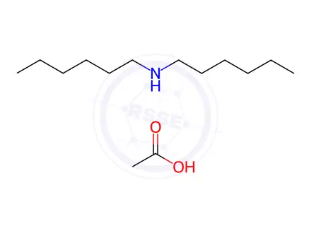 Chemical structure of Dihexylammonium acetate, 0.5 M solution in H2O, for ion pair chromatography