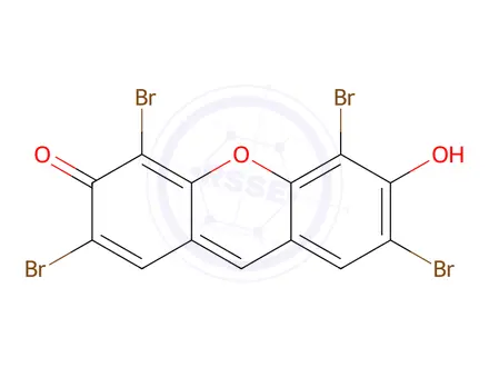 Chemical structure of 2,4,5,7-TETRABROMO-6-HYDROXY-3-FLUORONE