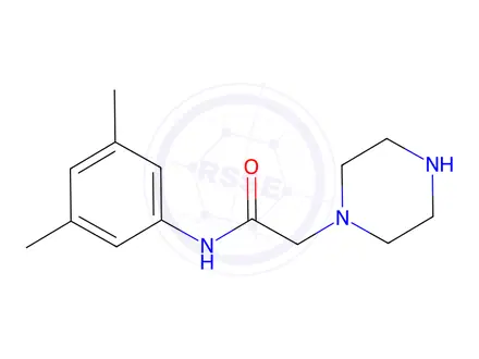 Chemical structure of N-(3,5-Dimethylphenyl)-2-piperazin-1-ylacetamide dihydrochloride