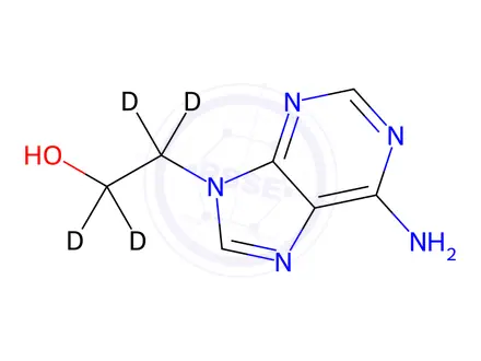 Chemical structure of [2-(6-Amino-9H-purin-9-yl)]ethanol-d4