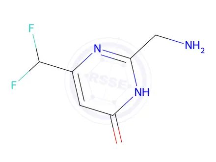 Chemical structure of 2-(Aminomethyl)-6-(difluoromethyl)pyrimidin-4(3h)-one