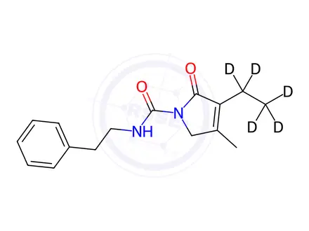 Chemical structure of 3-Ethyl-d5-2,5-dihydro-4-methyl-2-oxo-N-(2-phenylethyl)-1H-pyrrole-1-carboxamide