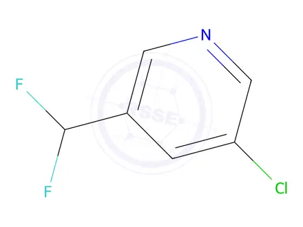 Chemical structure of 3-Chloro-5-(difluoromethyl)pyridine