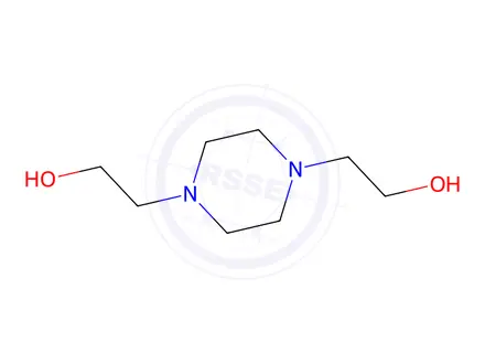 Chemical structure of orthoboric acid, compound with piperazine-1,4-diethanol