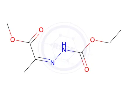 Chemical structure of Hydrazinecarboxylic acid, (2-methoxy-1-methyl-2-oxoethylidene)-, ethyl ester (9CI)