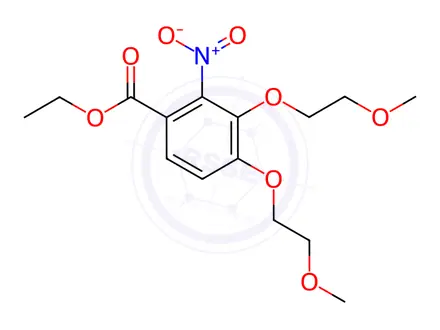 Chemical structure of Ethyl 3,4-bis(2-methoxyethoxy)-2-nitrobenzoate