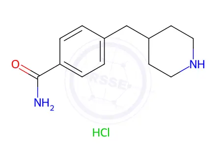 Chemical structure of Benzamide, 4-(4-piperidinylmethyl)-, hydrochloride (1:1)