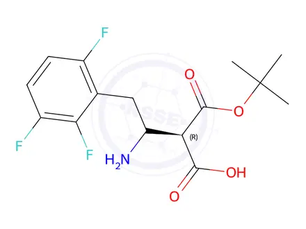 Chemical structure of Boc-(R)-3-Amino-4-(2,3,6-trifluorophenyl)butanoic acid