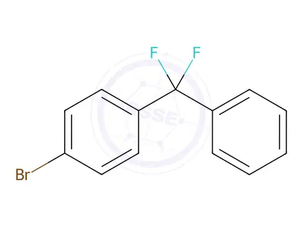 Chemical structure of Benzene, 1-bromo-4-(difluorophenylmethyl)-