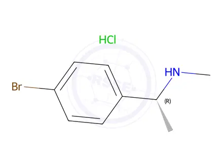 Chemical structure of (R)-1-(4-Bromophenyl)-N-methylethan-1-amine hydrochloride