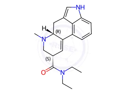 Chemical structure of (+)-Isolysergic Acid Diethylamide