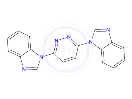 Chemical structure of 3,6-Bis(1H-benzo[d]imidazol-1-yl)pyridazine