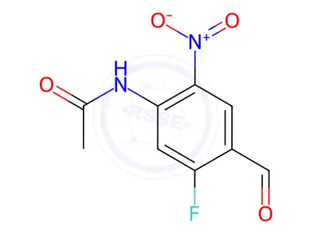 Chemical structure of Acetamide, N-(5-fluoro-4-formyl-2-nitrophenyl)-