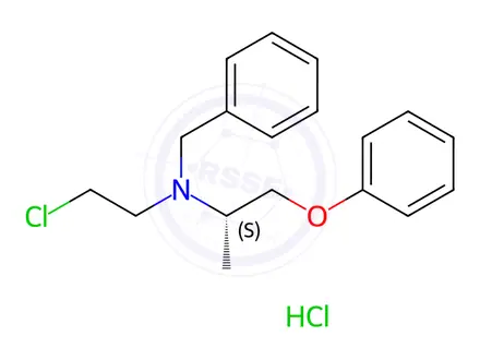 Chemical structure of (S)-Phenoxybenzamine Hydrochloride