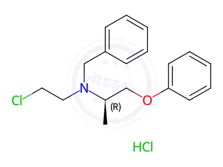 Chemical structure of (R)-Phenoxybenzamine Hydrochloride