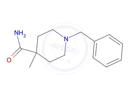 Chemical structure of 1-Benzyl-4-Methyl-Piperidine-4-Carboxylic Acid Amide