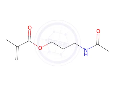 Chemical structure of 2-Propenoic acid, 2-methyl-, 3-(acetylamino)propyl ester