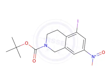 Chemical structure of tert-Butyl 5-iodo-7-nitro-3,4-dihydroisoquinoline-2(1H)-carboxylate