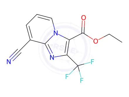 Chemical structure of Ethyl 8-cyano-2-(trifluoromethyl)imidazo[1,2-a]pyridine-3-carboxylate