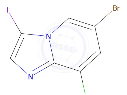 Chemical structure of 6-Bromo-8-chloro-3-iodoimidazo[1,2-a]pyridine