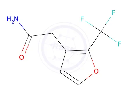 Chemical structure of 2-(2-(Trifluoromethyl)furan-3-yl)acetamide