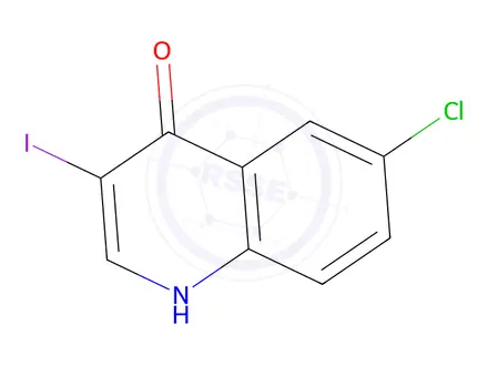 Chemical structure of 6-chloro-3-iodoquinolin-4(1H)-one