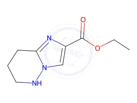 Chemical structure of ethyl 5H,6H,7H,8H-imidazo[1,2-b]pyridazine-2-carboxyl ate