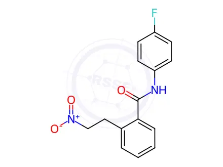 Chemical structure of N-(4-FLUOROPHENYL)-2-(2-NITROETHYL)BENZENECARBOXAMIDE