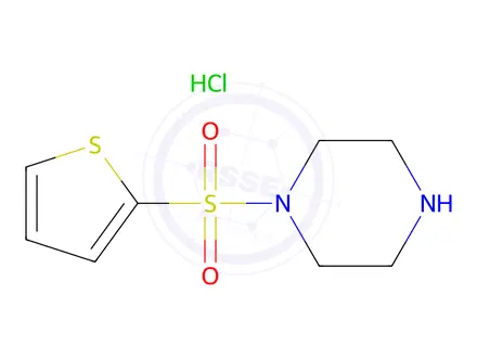 Chemical structure of 1-(Thiophene-2-sulfonyl)piperazine hydrochloride
