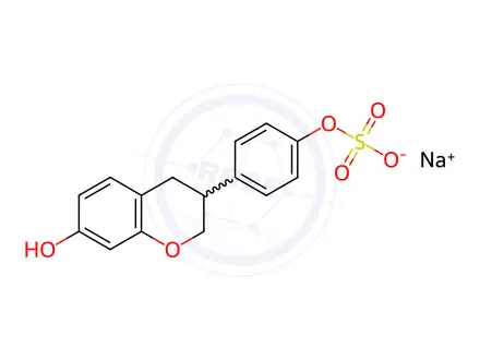 Chemical structure of (R,S)-Equol 4'-Sulfate Sodium Salt